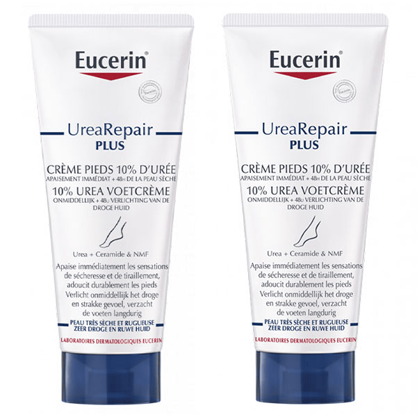 Urea Repair Plus Crème Pieds 10% d'Urée Peaux Très Sèches Lot de 2 x 100ml