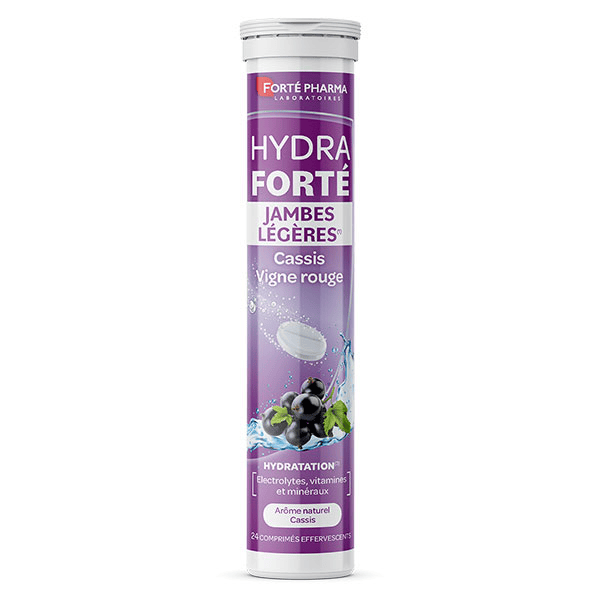 HydraForté Jambes légères Electrolytes Vigne rouge 24 comprimés