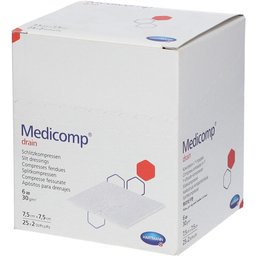 Medicomp® Compresses fendues 7,5 cm x 7,5 cm