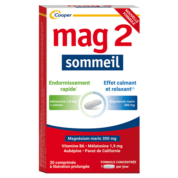 Sommeil Magnésium Marin 300mg Mélatonine 1,9mg 30 comprimés