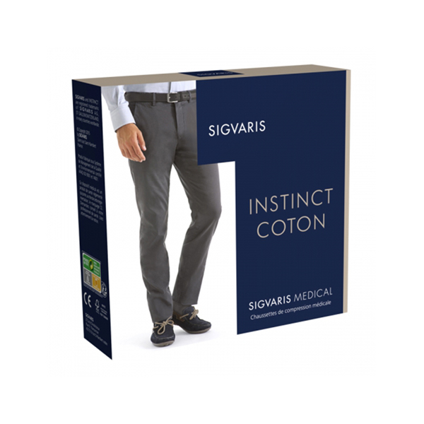 Instinct Coton Homme Chaussettes Classe 3 Long Taille M Sable