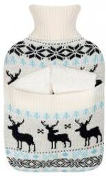 Care Bouillotte avec Housse Cerfs 2 L + Chaussettes - Boîte 1 bouillotte + 1 paire de chaussettes