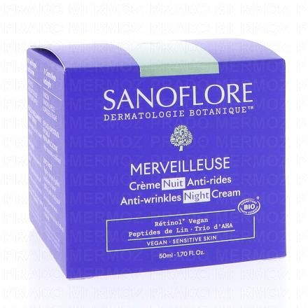 Merveilleuse Crème Nuit Liftante Anti-Rides Bio 50ml