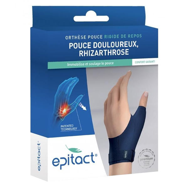 Orthèse Rigide De Repos Pouce Douloureux Rhizarthrose Droite Taille L