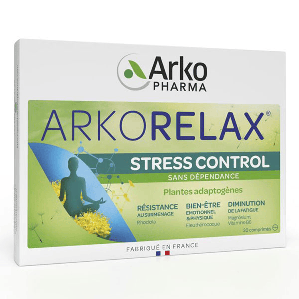 Arkorelax Stress Control Magnésium Vitamine B6 30 comprimés
