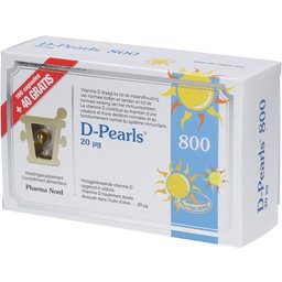 D-Pearls 800 160 + 40 comprimés Gratuits | vitamine D | Immunité + Os & dents