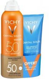 Capital Soleil Brume Hydratante Invisible SPF50 200 ml + Capital Soleil Lait Après-Soleil 100 ml Offert - Lot 2 produits dont 1 offert