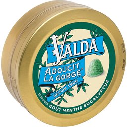 Valda Gommes Menthe Eucalyptus Adoucit La Gorge 50g