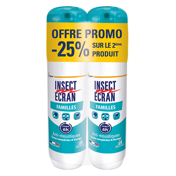 Anti-moustiques Spray répulsif peau  Familles 2 x 100 ml