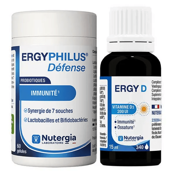 Cure Immunité défenses vitamines - Ergyphilus Défense + Ergy D
