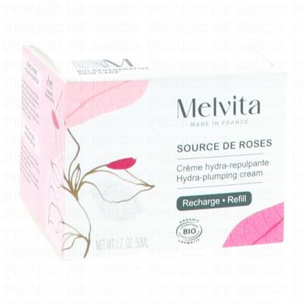 Source de roses - Crème hydra repultante bio eco recharge 50ml