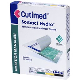 Essity Cutimed® Sorbact® gel Compresses avec hydrogel 7,5 x 7,5 cm