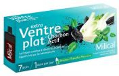 Extra Ventre Plat Charbon - Boîte 7 doses de 10 ml