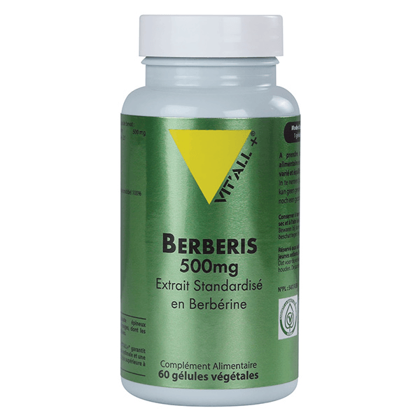 Berberis Extrait Standardisé en berbérine 500mg - 60 gélules végétales
