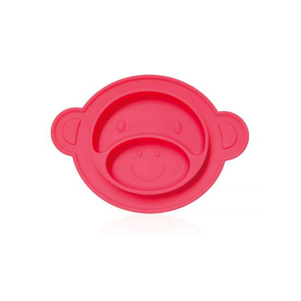 Assiette Anti-Dérapante Silicone Singe Bleue +9m