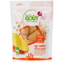 Biscuits aux Céréales Dès 8 Mois Bio Carrés Mangue 50g