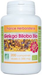 GINKGO-BILOBA BIO AB 200 comprimés dosés à 300 mg en comprimés.