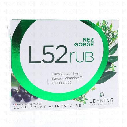 L52 RUB Nez Gorge x20 gélules