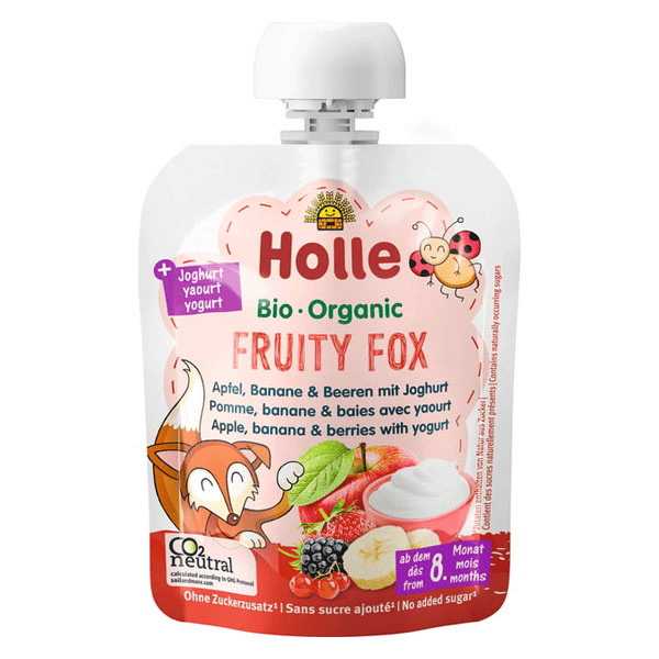 Gourde Yaourt Fruity Fox Pomme Banane +8m Bio 85g