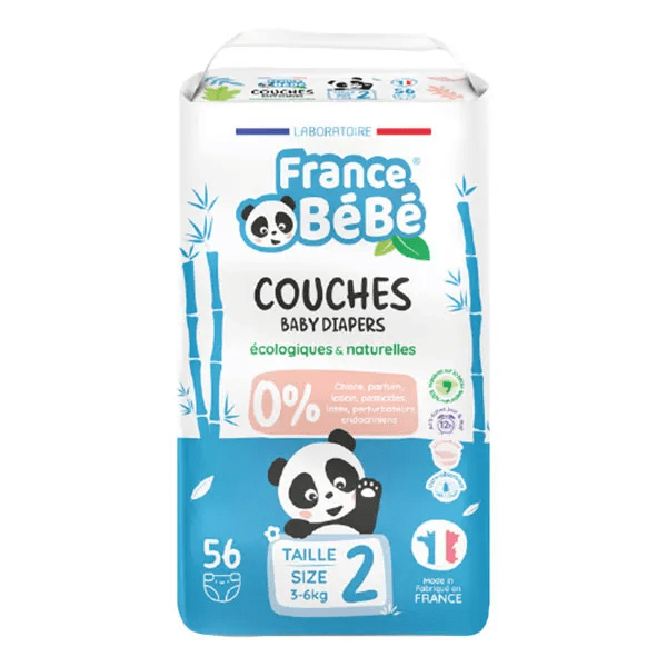 France Bébé Couches écologiques françaises  Taille 2 - 56 couches