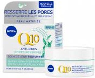 Q10 Anti-Rides Pores Resserrés Crème Visage Jour Peaux Mixtes à Grasses 50 ml - Pot 50 ml