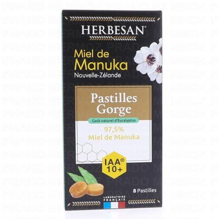 Pastilles Miel de manuka IAA 10+ eucalyptus x8