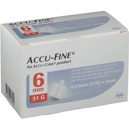 Accu-Fine® Aiguilles stériles 0,25 mm (31G) x 6 mm