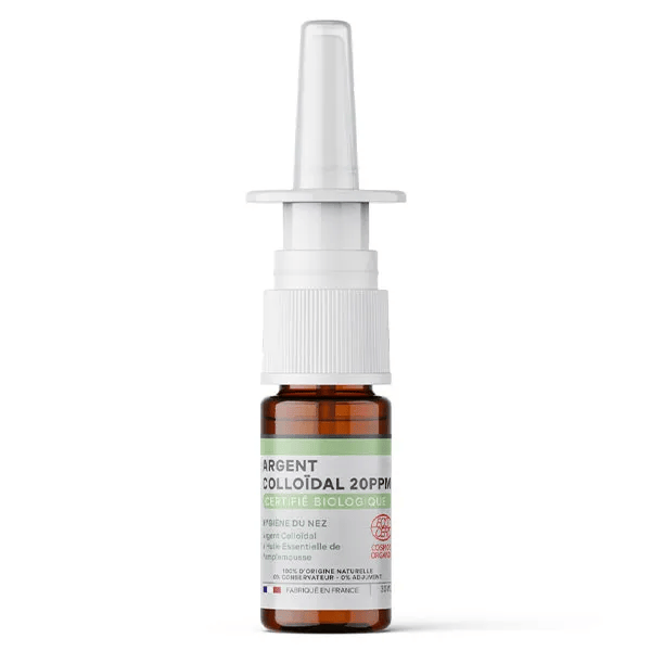 Argent Colloïdal 20PPM Hygiène du nez Cosmos Organic Spray 30ml