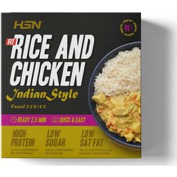 Plato Preparado Estilo Fit Arroz con Pollo en Salsa Al Curry Estilo Hindú 420g