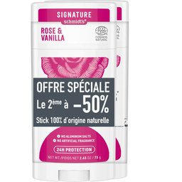 Signature Déodorant Stick Rose Vanille 2x75g