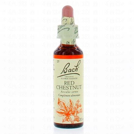 FLEUR DE BACH Original n°25 Red chestnut fleur de bach flacon compte-gouttes 20ml