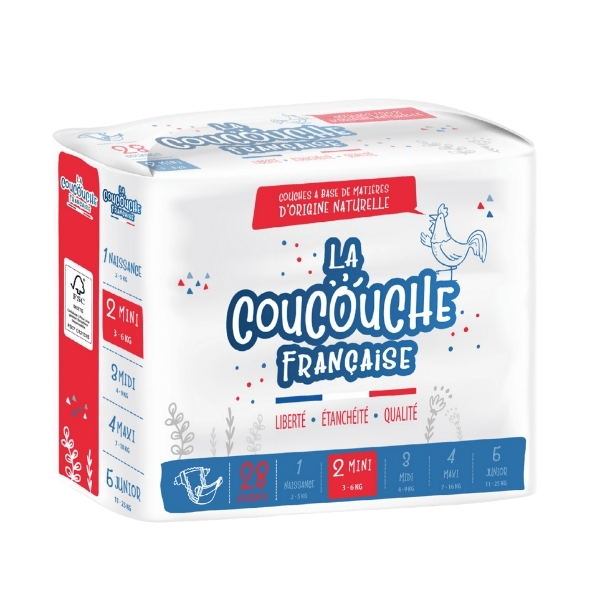 Couches Premium Taille 2 (3-6kg) - 28 unités