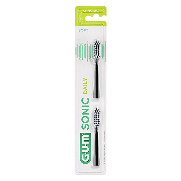 Brosse à Dents Electrique N°4110 Sonic Daily Recharge Ultra Soft Noire 2 unités