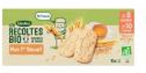 Blédina Les Récoltes Bio Mon 1er Biscuit Bio 20 Unités - Boîte 10 sachets de 2 biscuits