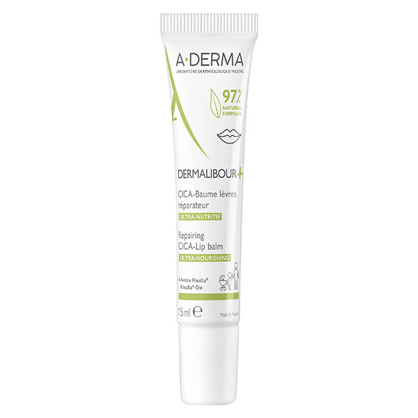 Dermalibour+ Cica-Baume Lèvres Réparateur Ultra-Nutritif 15ml