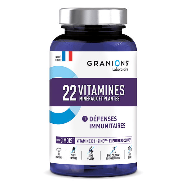 Granions 22 Vitamines Défenses Immunitaires 90 comprimés