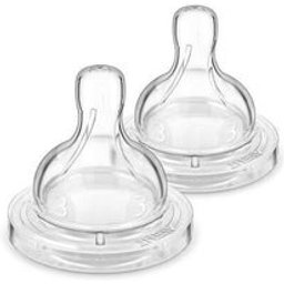 Avent Tétine 3 Trous Silicone Débit moyen 3 mois+
