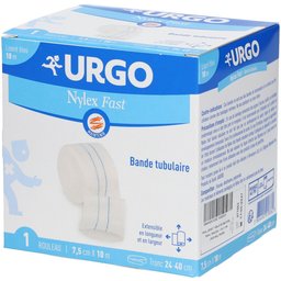 Nylex Fast Bande tubulaire liseré bleu 7,5 cm x 10 m