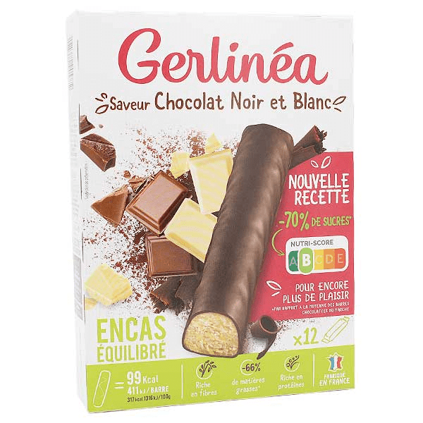 Pause Gourmande Barre Chocolat Noir et Blanc 12 unités