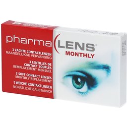 PharmaLens® Lentilles mensuelles sphériques  (Dioptrie -1.00)