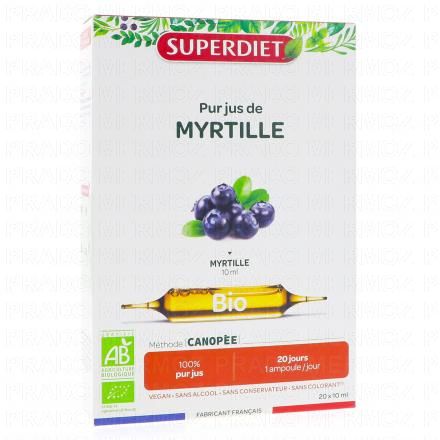 Myrtille bio 20 ampoules x 10ml