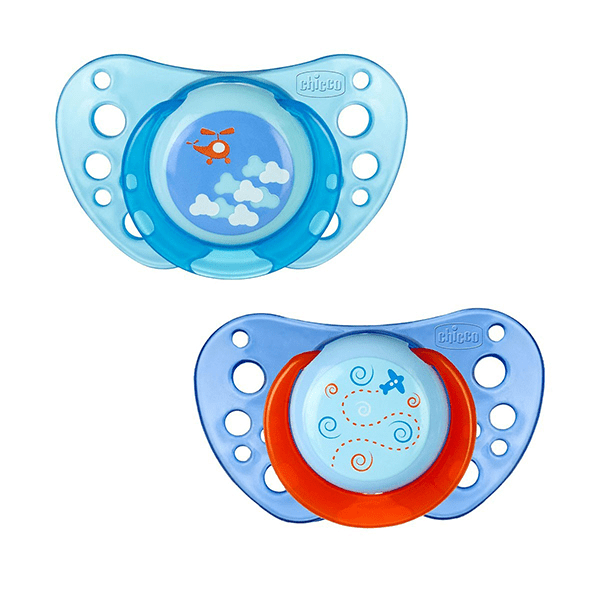 Physio Forma Air Sucette Silicone +6m Étoile Pomme Lot de 2 + Boite de Stérilisation