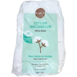 Cotons Rectangles Ultra Doux 180 Unités