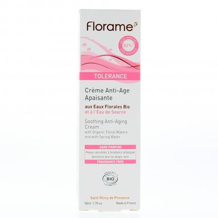 Tolérance Crème anti-âge apaisante bio flacon pompe 50ml