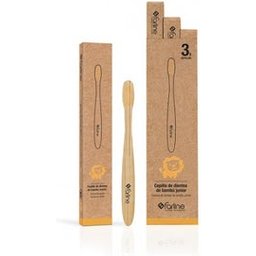 Brosse à dents junior Bamboo Lion Orange 3 pièces