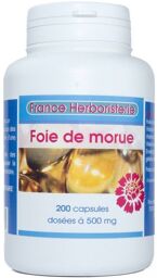 HUILE FOIE DE MORUE 200 capsules dosées à 400mg