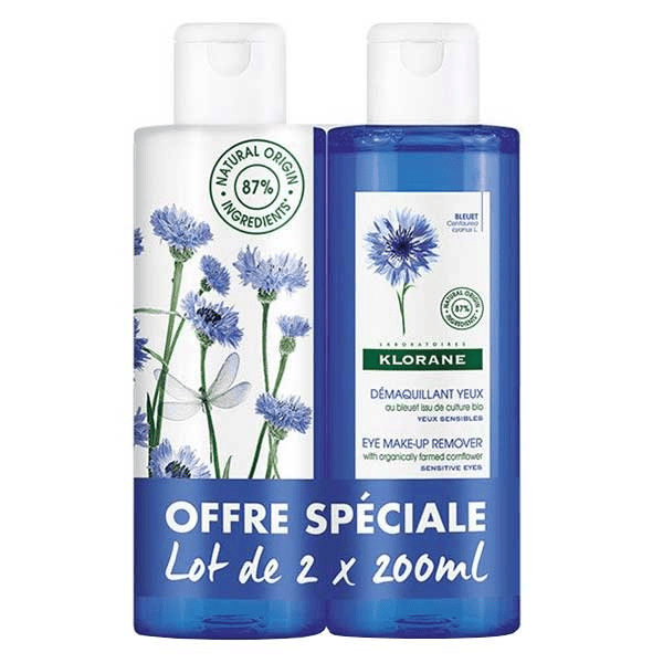 Bleuet Lotion Florale Démaquillant Yeux Sensibles Lot de 2 x 200ml
