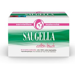 - Cotton Touch - Serviettes Hygiéniques spéciale Maternité - Période Post-partum - Protection Renforcée Contre les Fuites - Haute Absorption - Paquet de 10