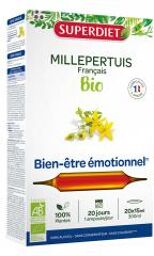 Millepertuis Bio - 20 Ampoules de 15 ml - Boîte 20 ampoules de 15 ml