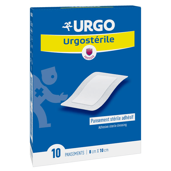 Médical Urgostérile Pansement Adhésif Stérile 8cm x 10cm 10 unités